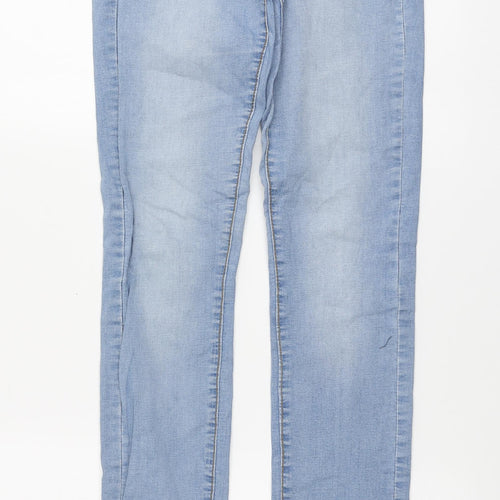 Denim & Co. Womens Blue Cotton Skinny Jeans Size 10 L33 in Regular Button
