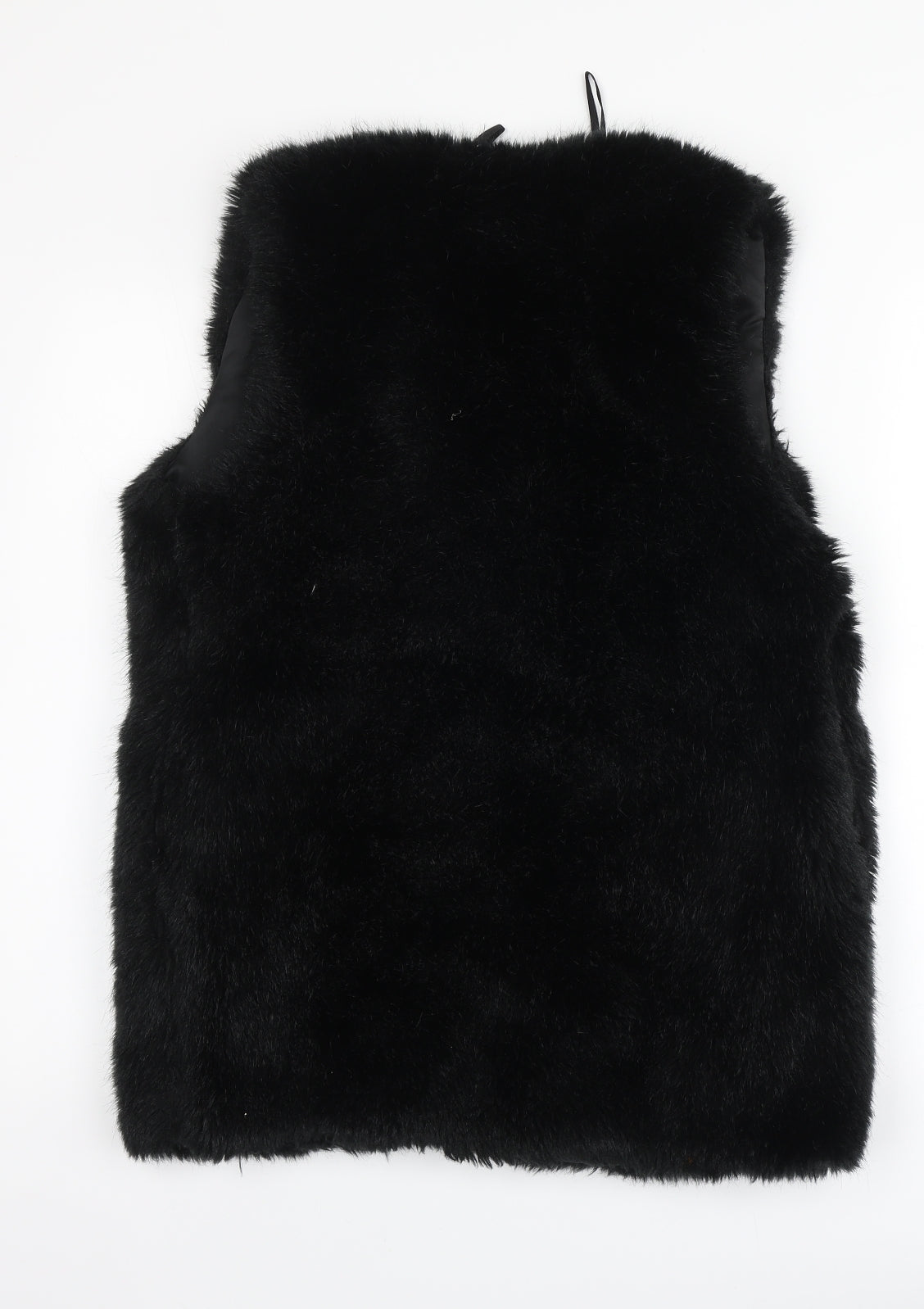 New Look Womens Black Gilet Jacket Size 8 - Faux Fur