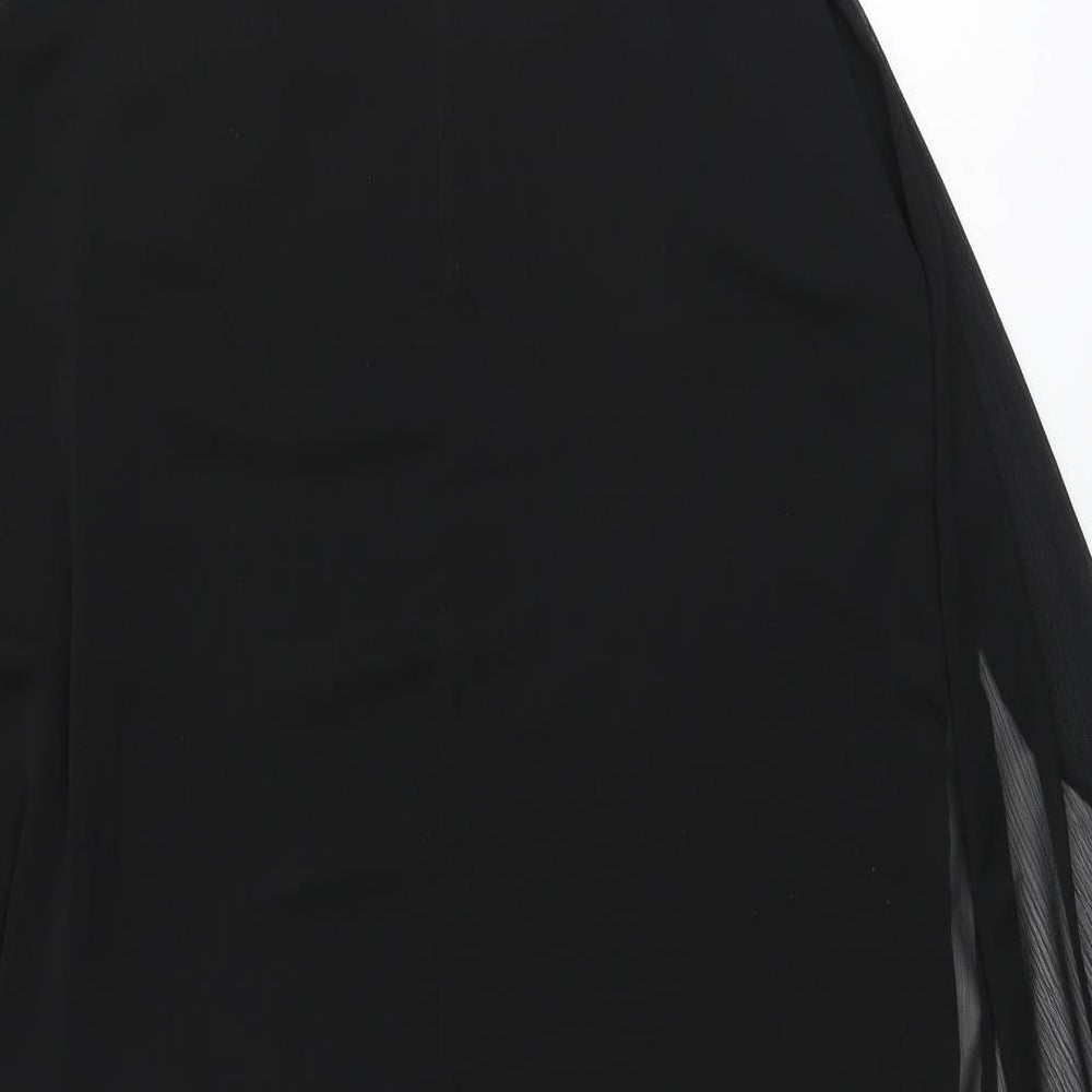 George Womens Black Polyester A-Line Size 14 Round Neck