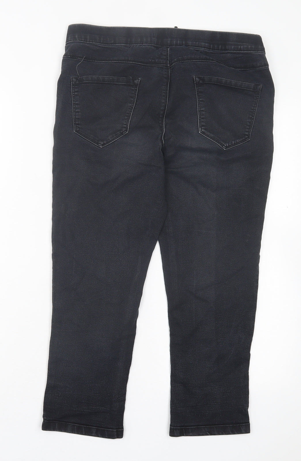 George Womens Black Cotton Jegging Trousers Size 12 L21 in Regular - Pull On Jeggings