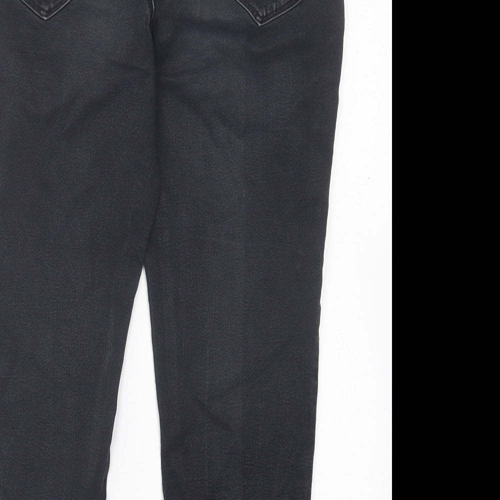 George Womens Black Cotton Jegging Trousers Size 12 L21 in Regular - Pull On Jeggings