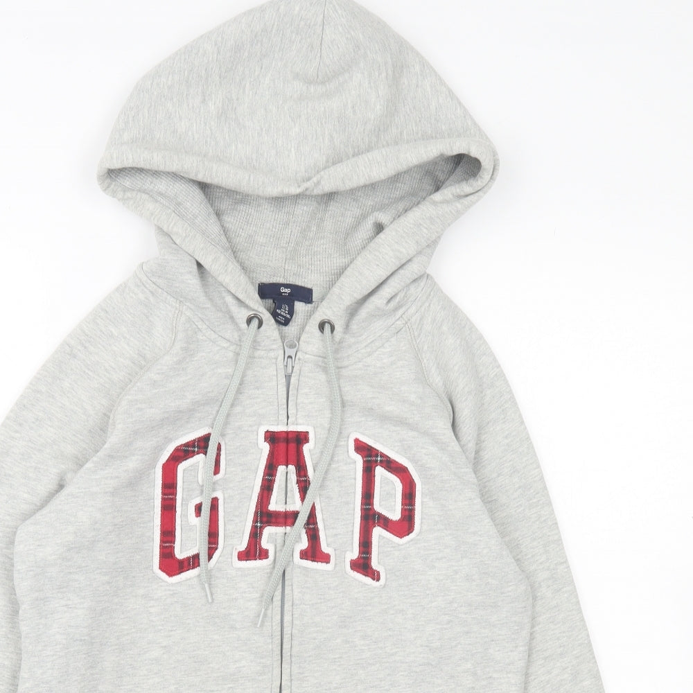 Gap Mens Grey Cotton Full Zip Hoodie Size M