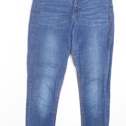 Preworn Womens Blue Cotton Skinny Jeans Size 30 in L26 in Regular Button - Ankle Grazer