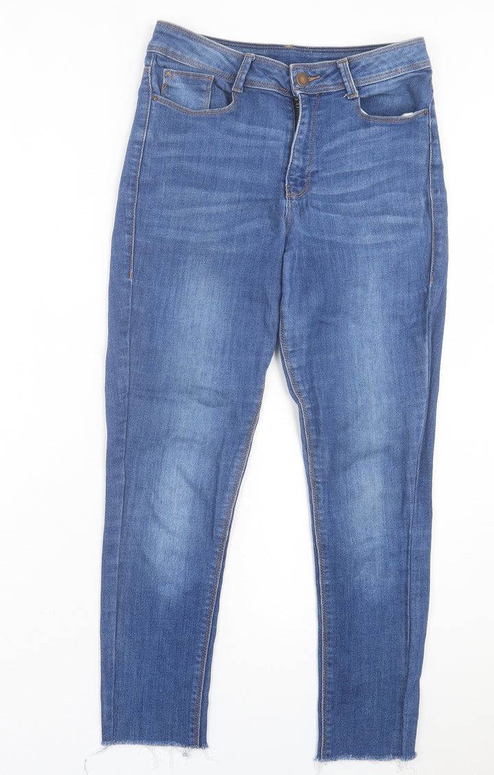 Preworn Womens Blue Cotton Skinny Jeans Size 30 in L26 in Regular Button - Ankle Grazer