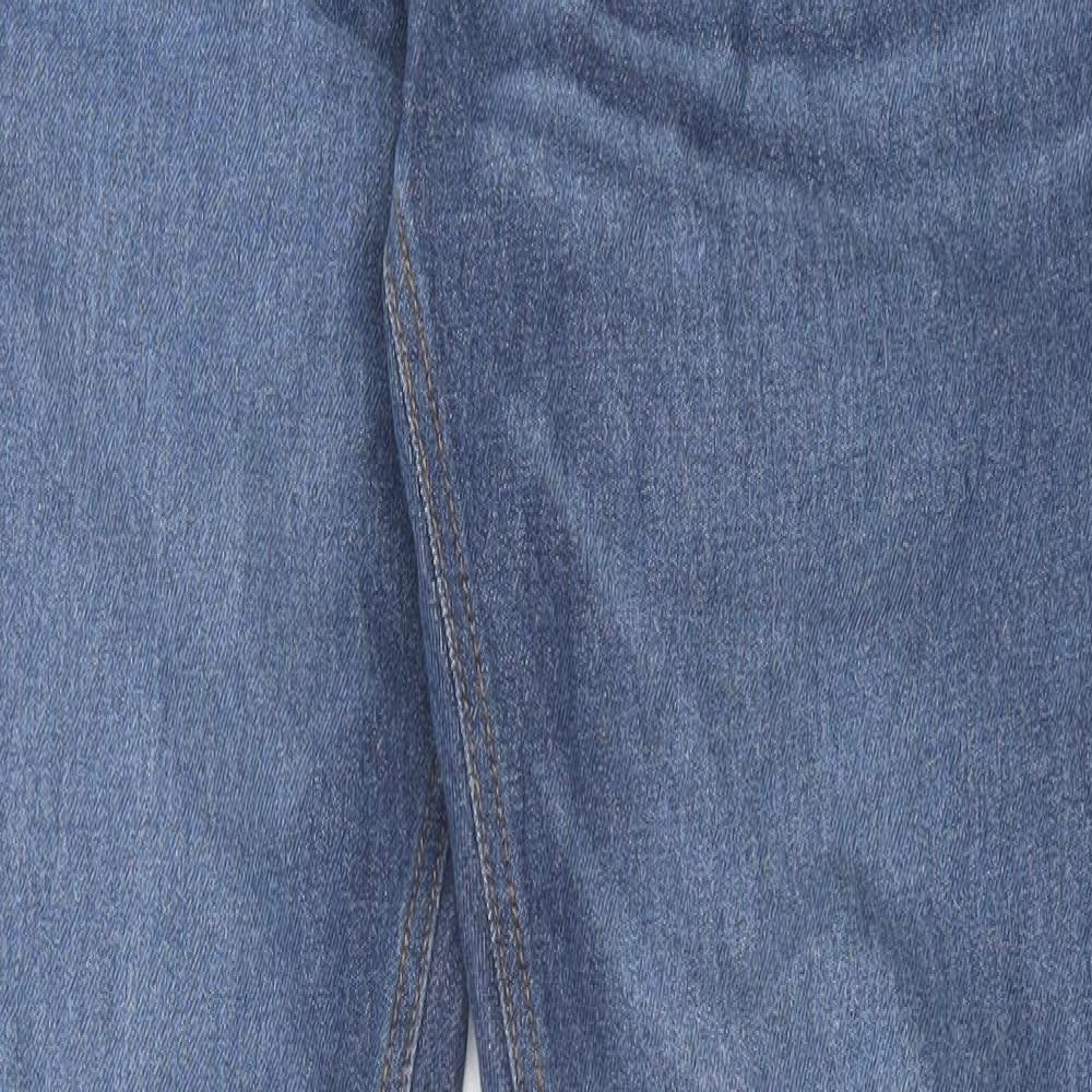 ASOS Mens Blue Cotton Straight Jeans Size 32 in L34 in Regular Button - Long Leg