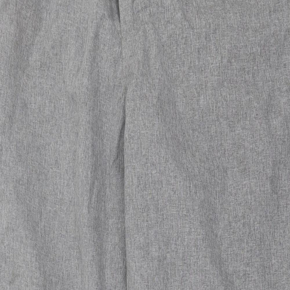 The Edge Mens Grey Polyester Windbreaker Trousers Size M L30 in Regular Button