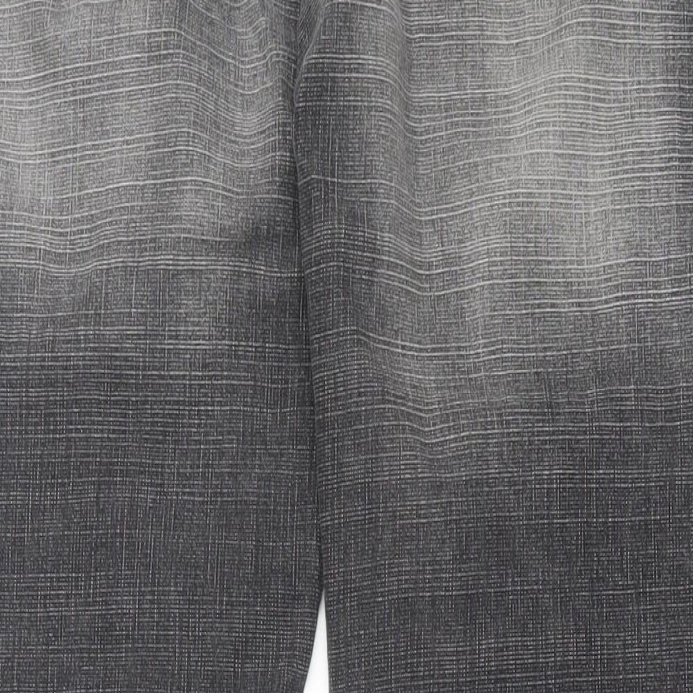 Papaya Womens Black Cotton Bootcut Jeans Size 14 L32 in Regular Button