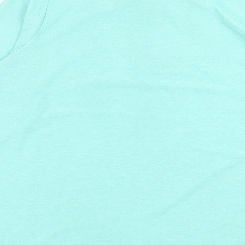 Matalan Womens Blue Polyester Basic Casual Size XL High Neck Zip