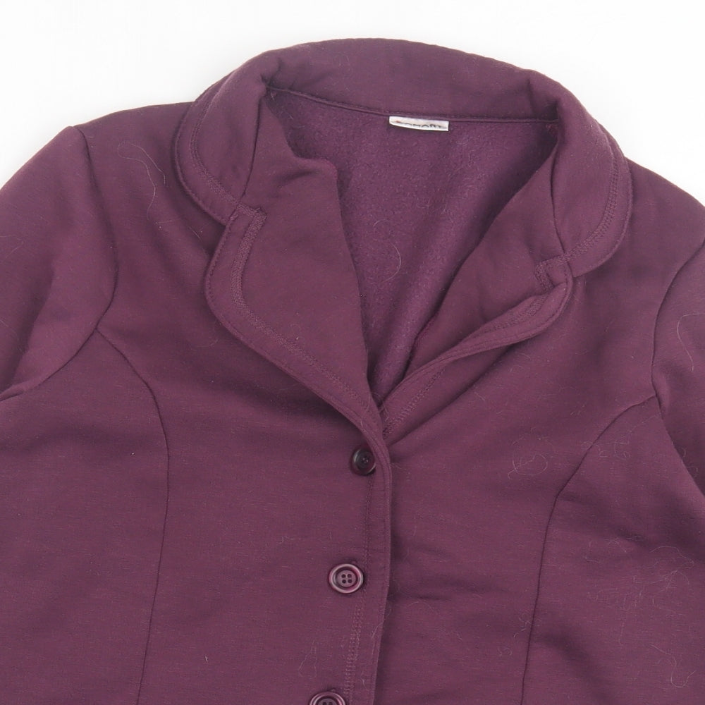 Damart Womens Purple Jacket Size 10 Button - Jersey Cardigan