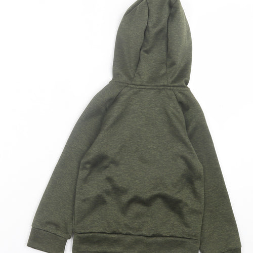 Urban Rascals Boys Green Polyester Full Zip Hoodie Size 4-5 Years Zip