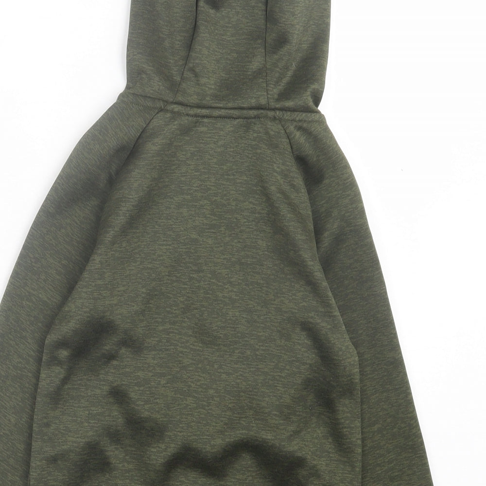 Urban Rascals Boys Green Polyester Full Zip Hoodie Size 4-5 Years Zip