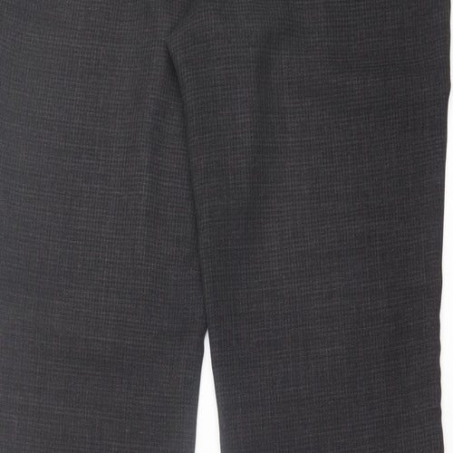 F&F Womens Grey Polyester Trousers Size 14 L32 in Regular Hook & Eye