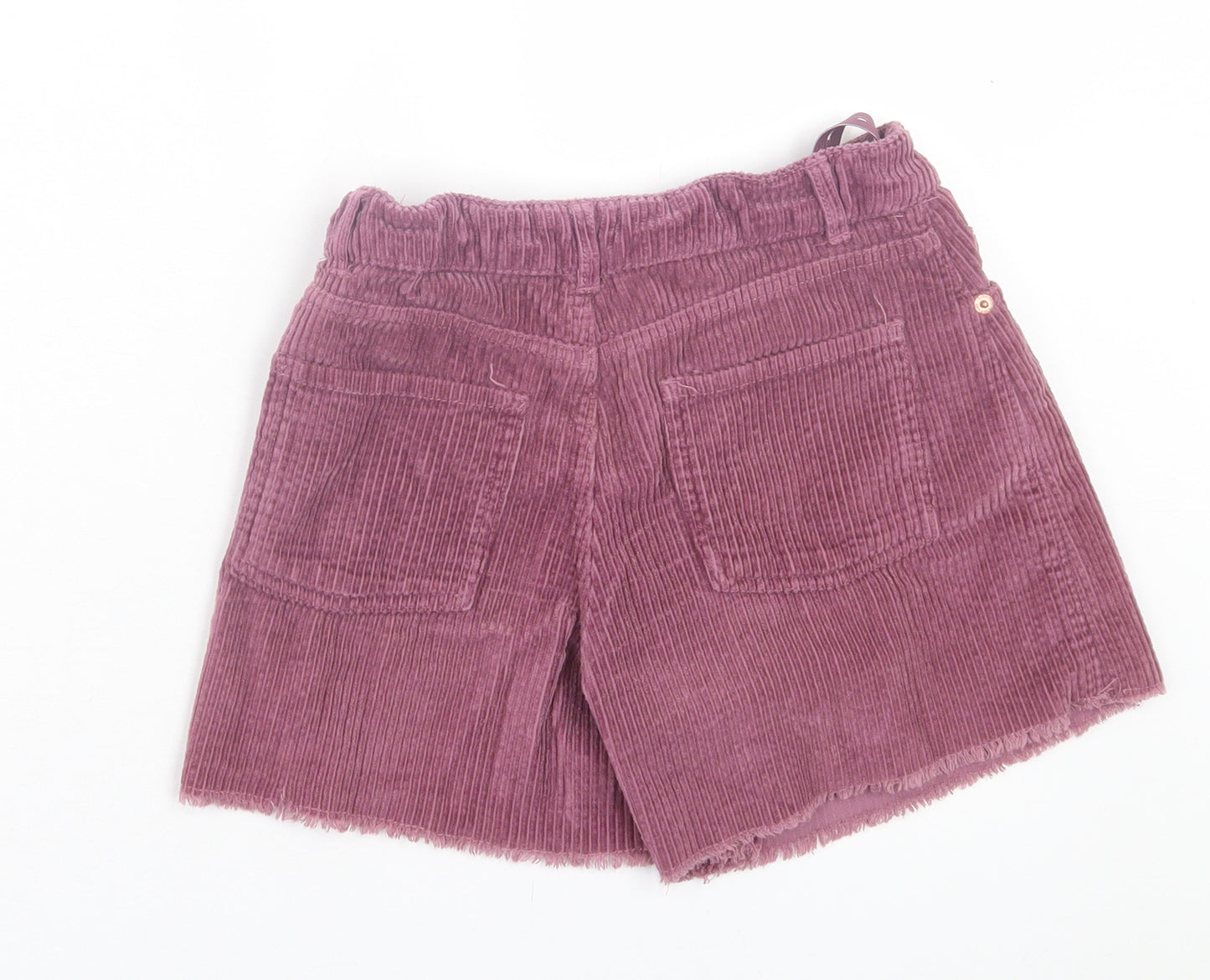 Zara Girls Purple Cotton A-Line Skort Size 9 Years Regular Button