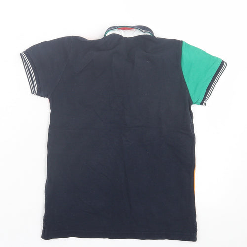 NEXT Boys Multicoloured Cotton Basic Polo Size 5-6 Years Collared Button - Colour Block
