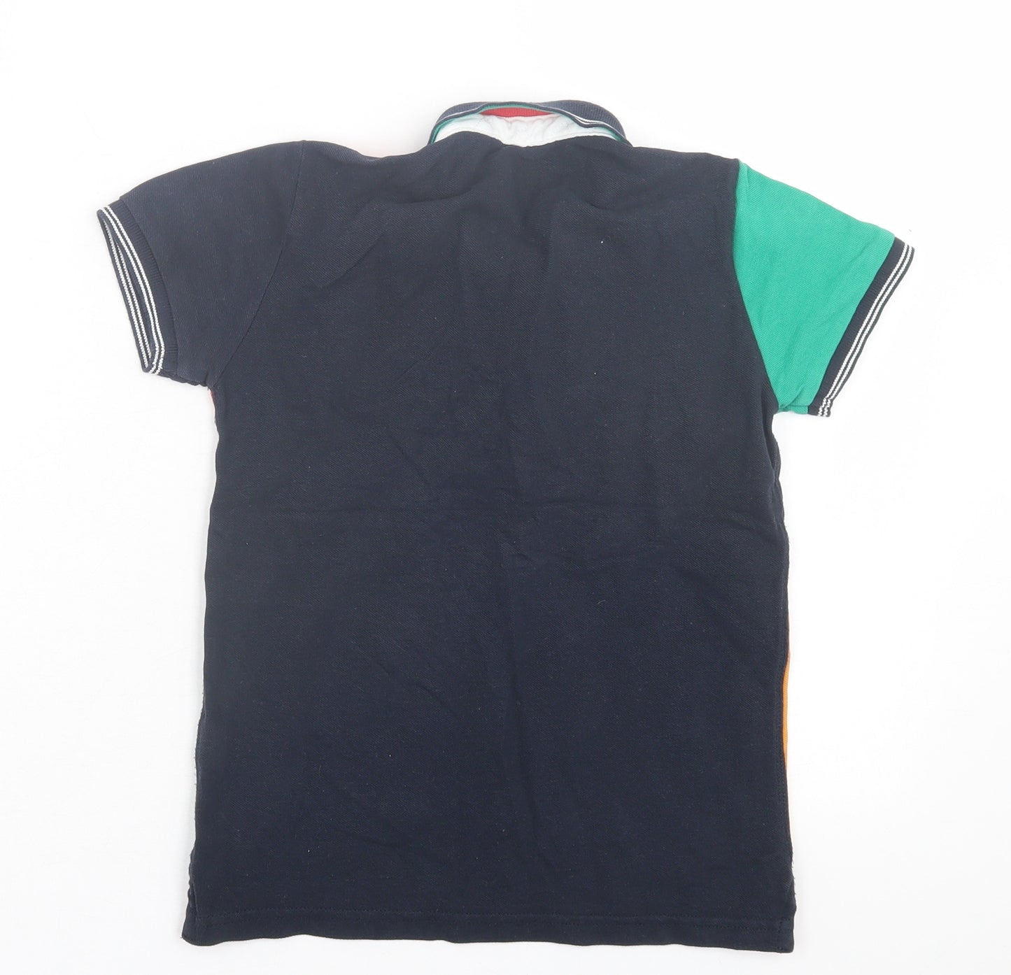 NEXT Boys Multicoloured Cotton Basic Polo Size 5-6 Years Collared Button - Colour Block