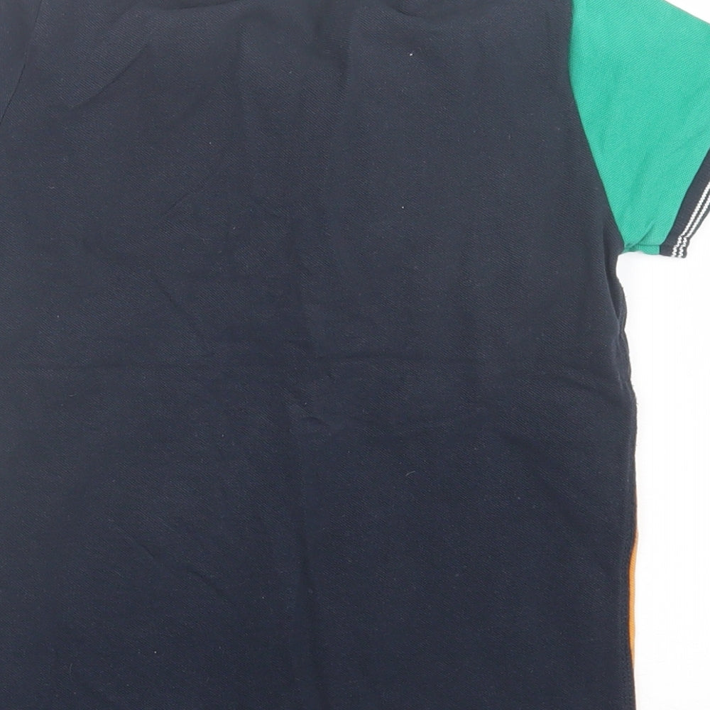 NEXT Boys Multicoloured Cotton Basic Polo Size 5-6 Years Collared Button - Colour Block
