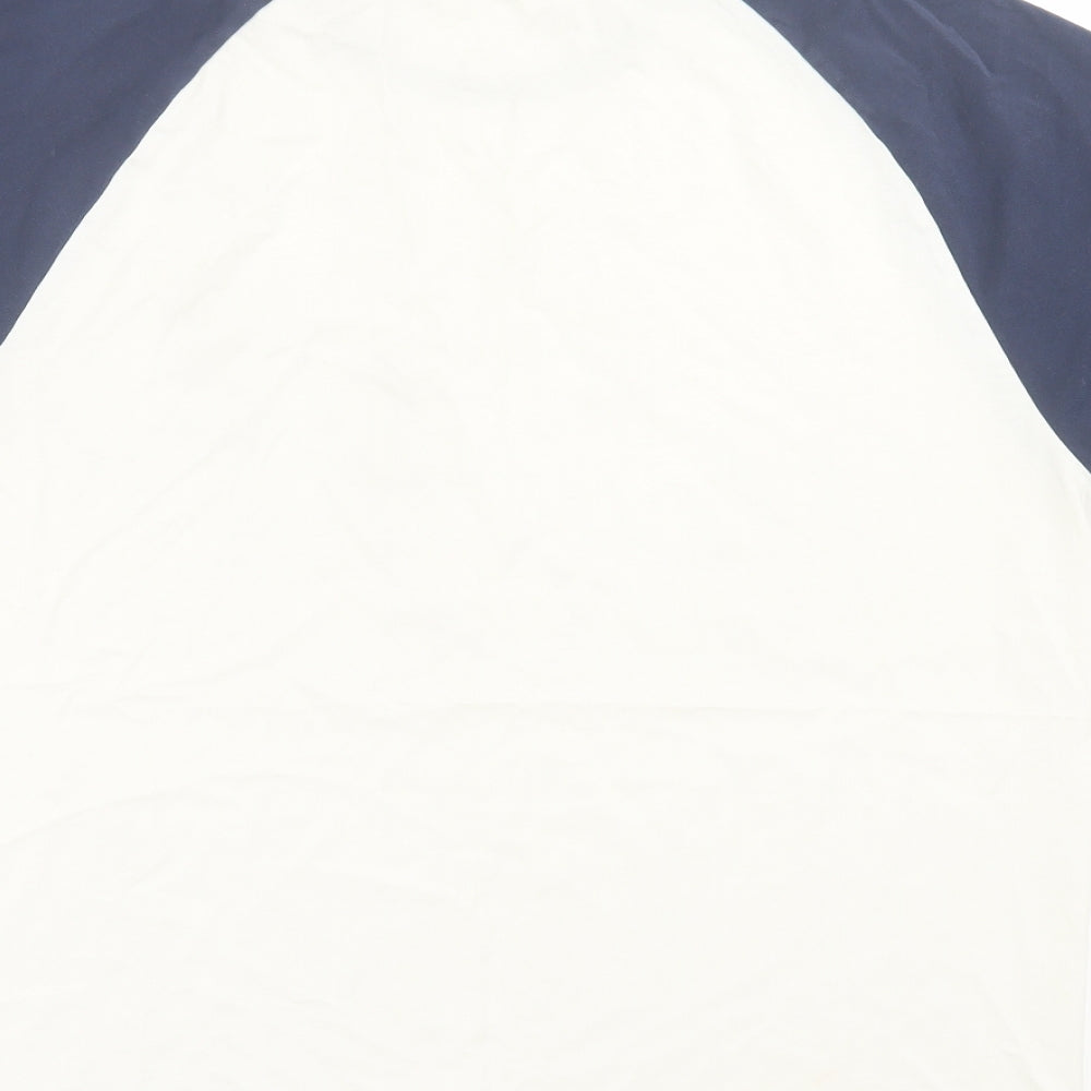 NEXT Mens White Cotton T-Shirt Size XL Crew Neck - New York