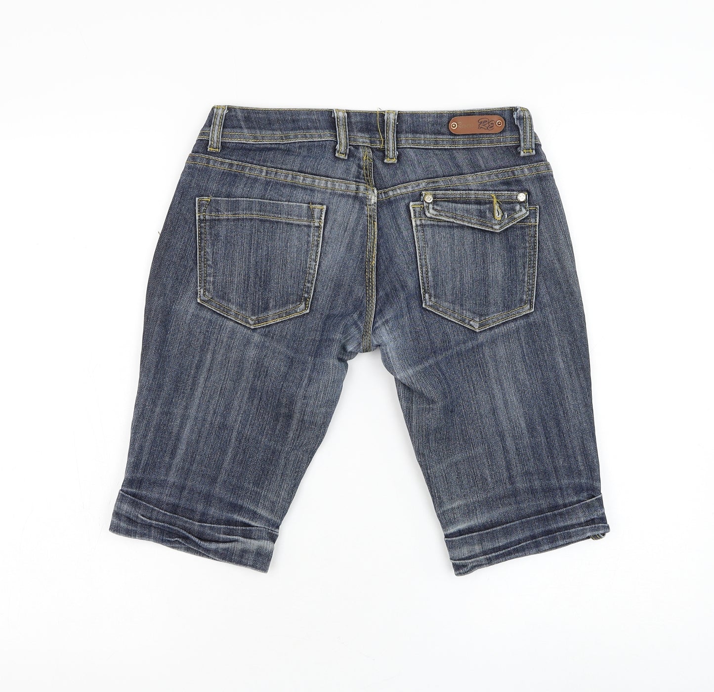 Revere Womens Blue Polyester Bermuda Shorts Size 40 in L12 in Regular Zip