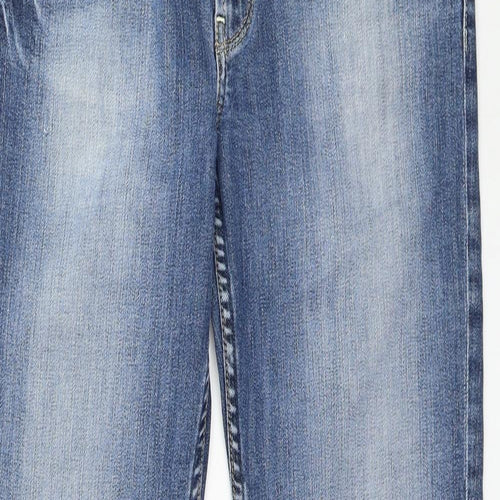 Hilfiger Denim Mens Blue Polyester Straight Jeans Size 29 in L31 in Regular Zip