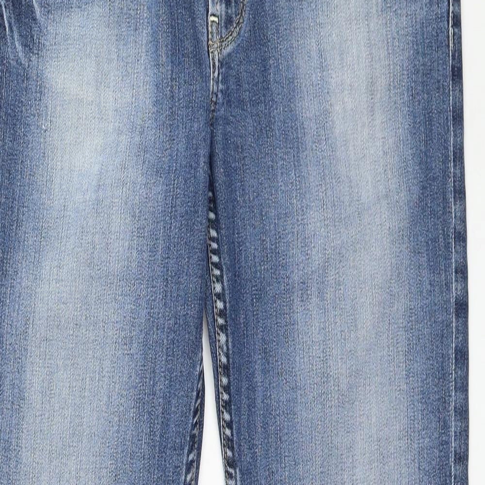 Hilfiger Denim Mens Blue Polyester Straight Jeans Size 29 in L31 in Regular Zip