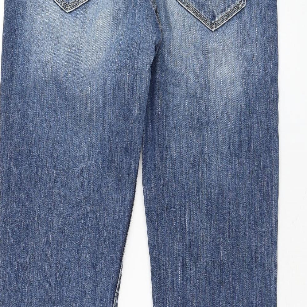 Hilfiger Denim Mens Blue Polyester Straight Jeans Size 29 in L31 in Regular Zip