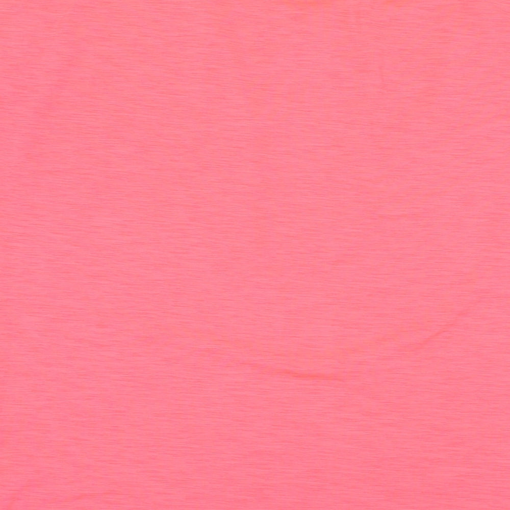 Dunnes Stores Womens Pink Polyester Basic T-Shirt Size 18 Round Neck Pullover