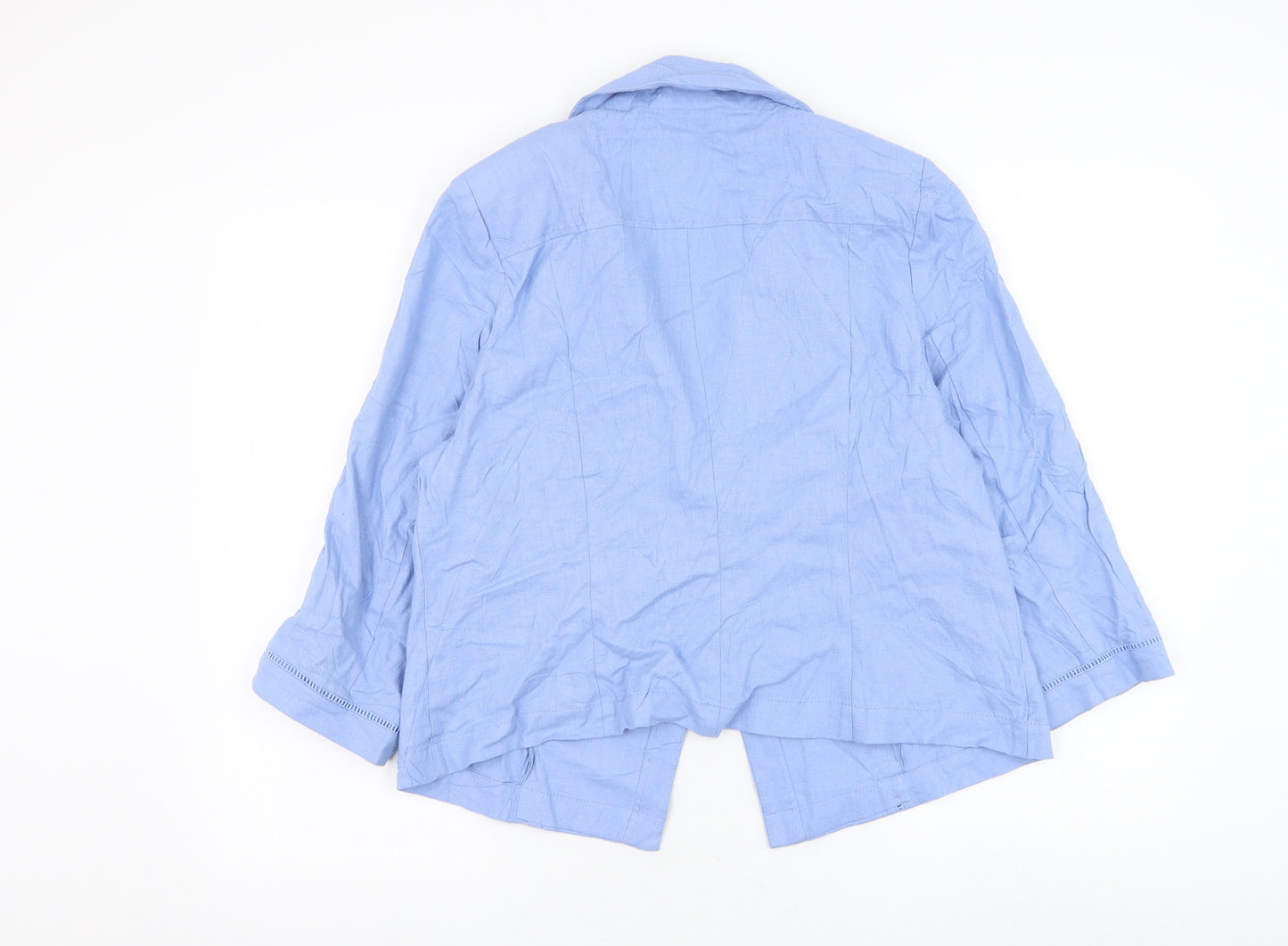 Marks and Spencer Womens Blue Jacket Blazer Size 18 Hook & Loop