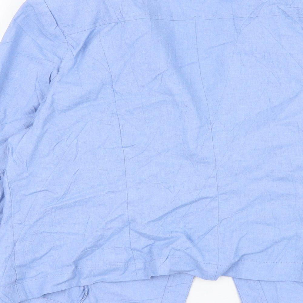 Marks and Spencer Womens Blue Jacket Blazer Size 18 Hook & Loop