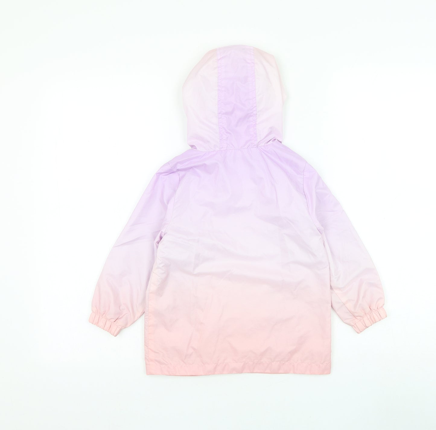 F&F Girls Purple Rain Coat Coat Size 3-4 Years Zip - Ombré