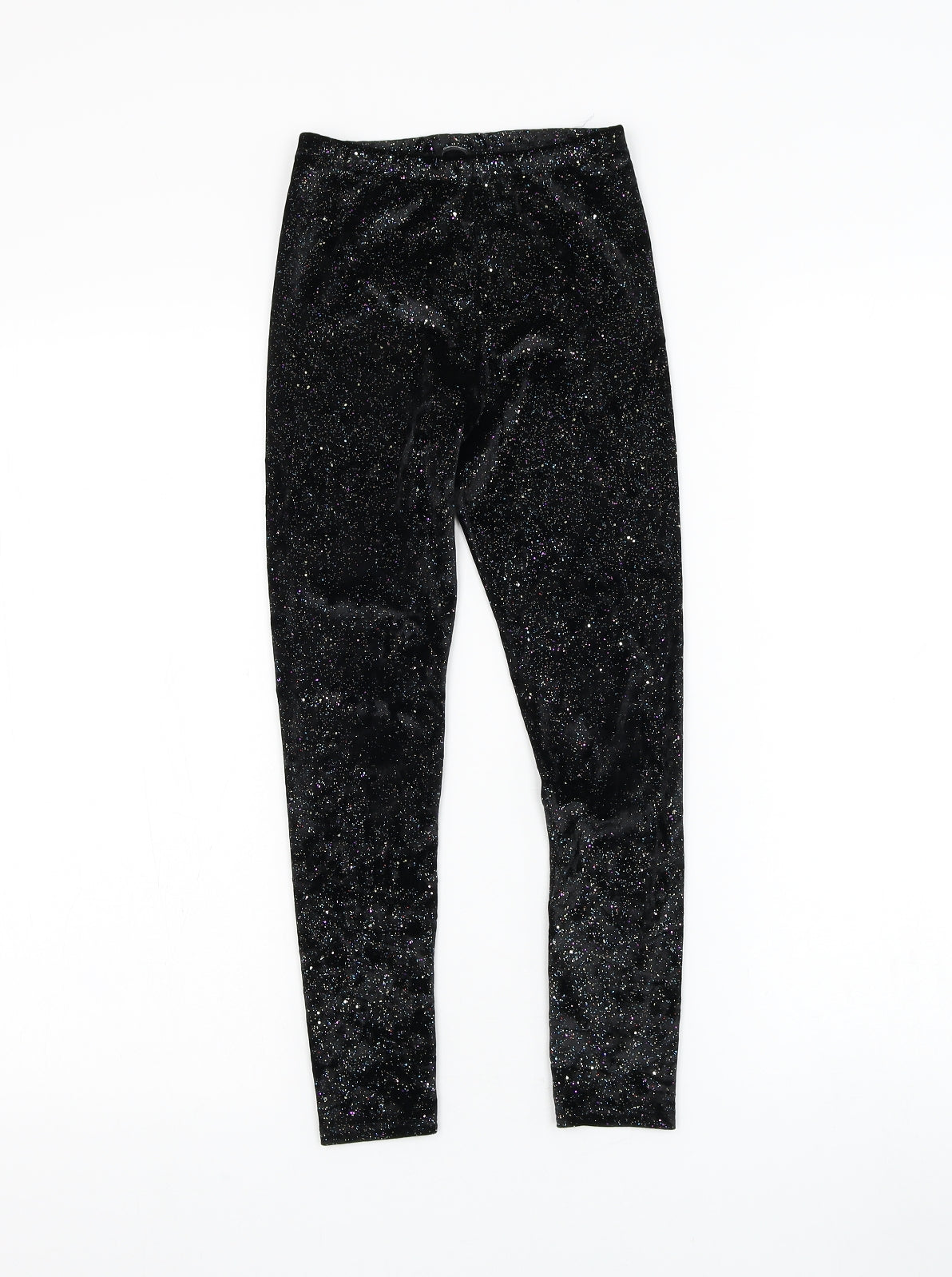George Girls Black Polyester Jogger Trousers Size 7-8 Years Regular Pullover - Leggings