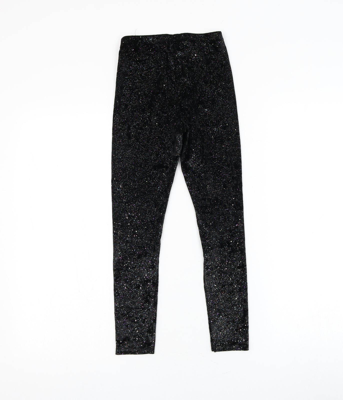 George Girls Black Polyester Jogger Trousers Size 7-8 Years Regular Pullover - Leggings