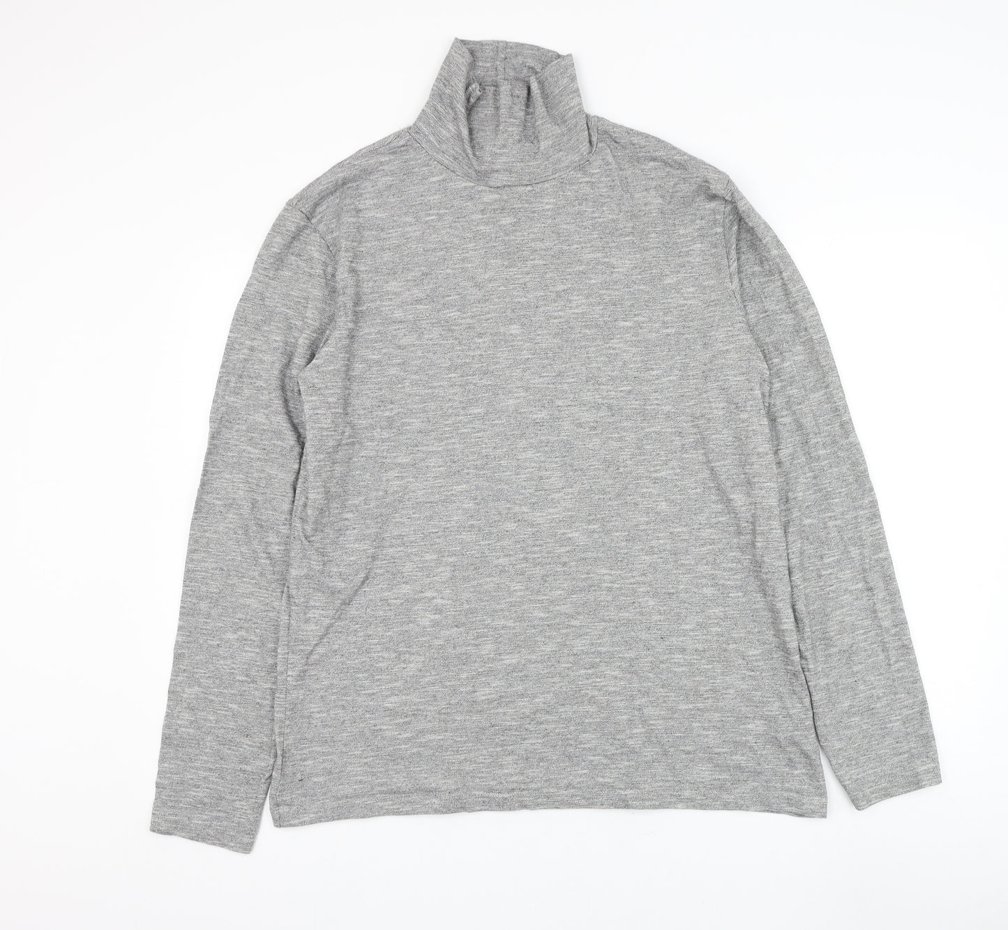 NEXT Mens Grey High Neck Cotton Pullover Jumper Size XL