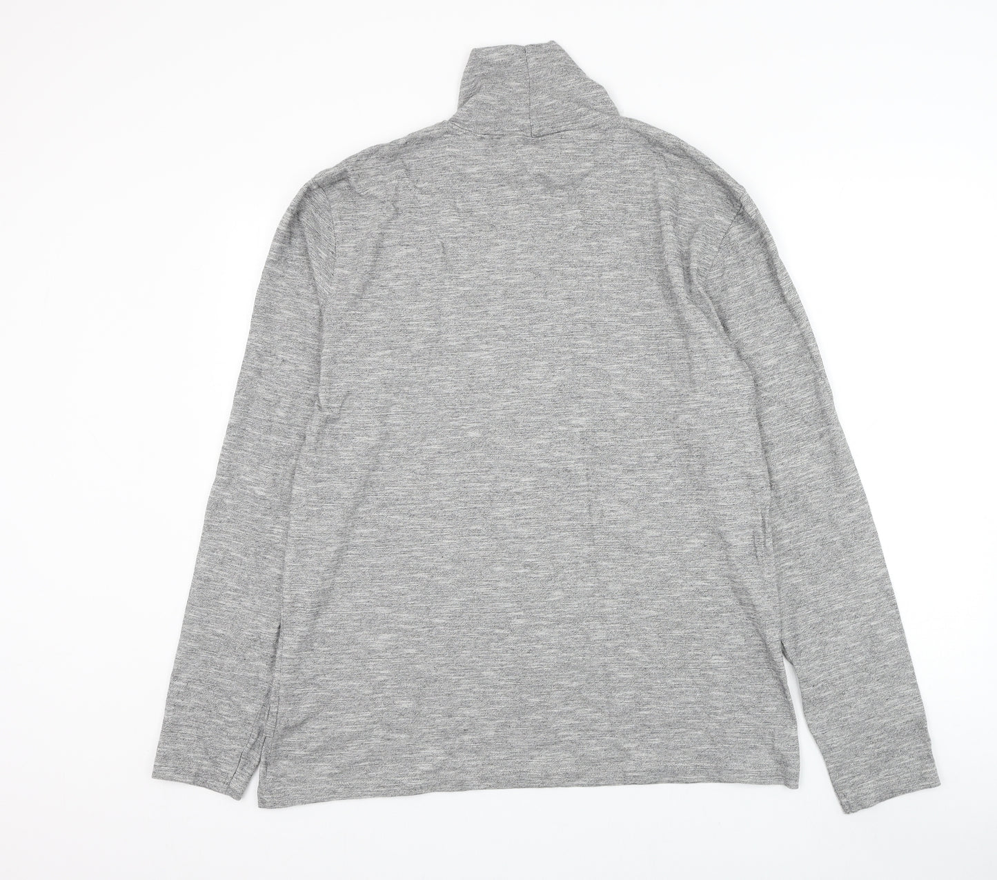 NEXT Mens Grey High Neck Cotton Pullover Jumper Size XL