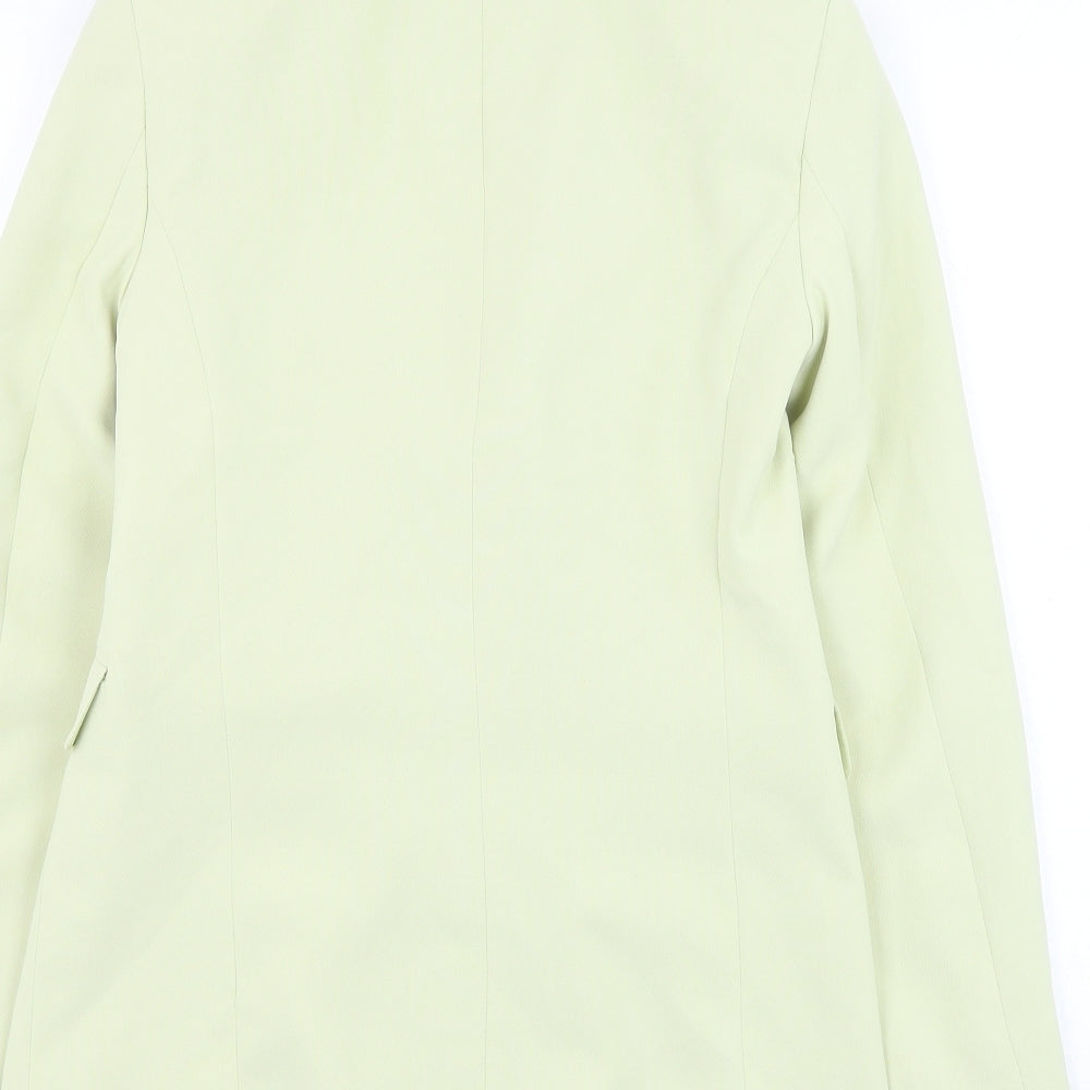 Primark Womens Green Jacket Blazer Size 4 Button