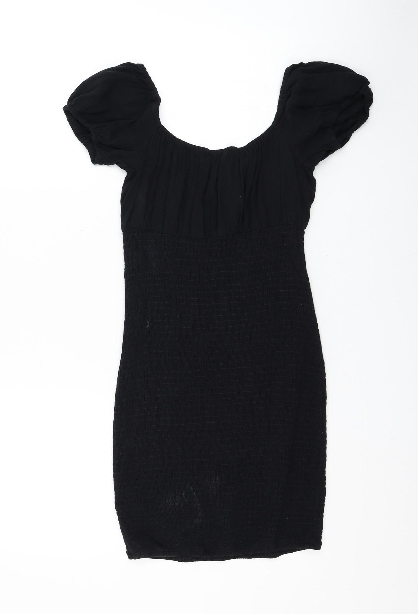 FOREVER 21 Womens Black Rayon Pencil Dress Size S V-Neck Pullover - Bardot