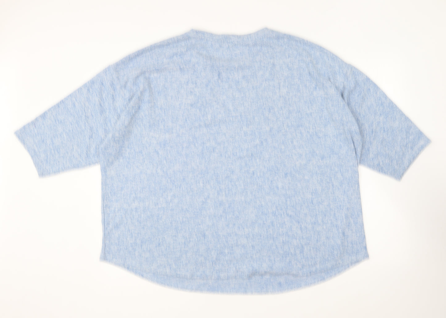 TU Womens Blue Round Neck Viscose Pullover Jumper Size 26 - Butterfly