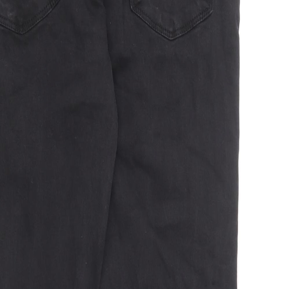 Denim & Co. Womens Black Cotton Skinny Jeans Size 34 in L30 in Regular Button