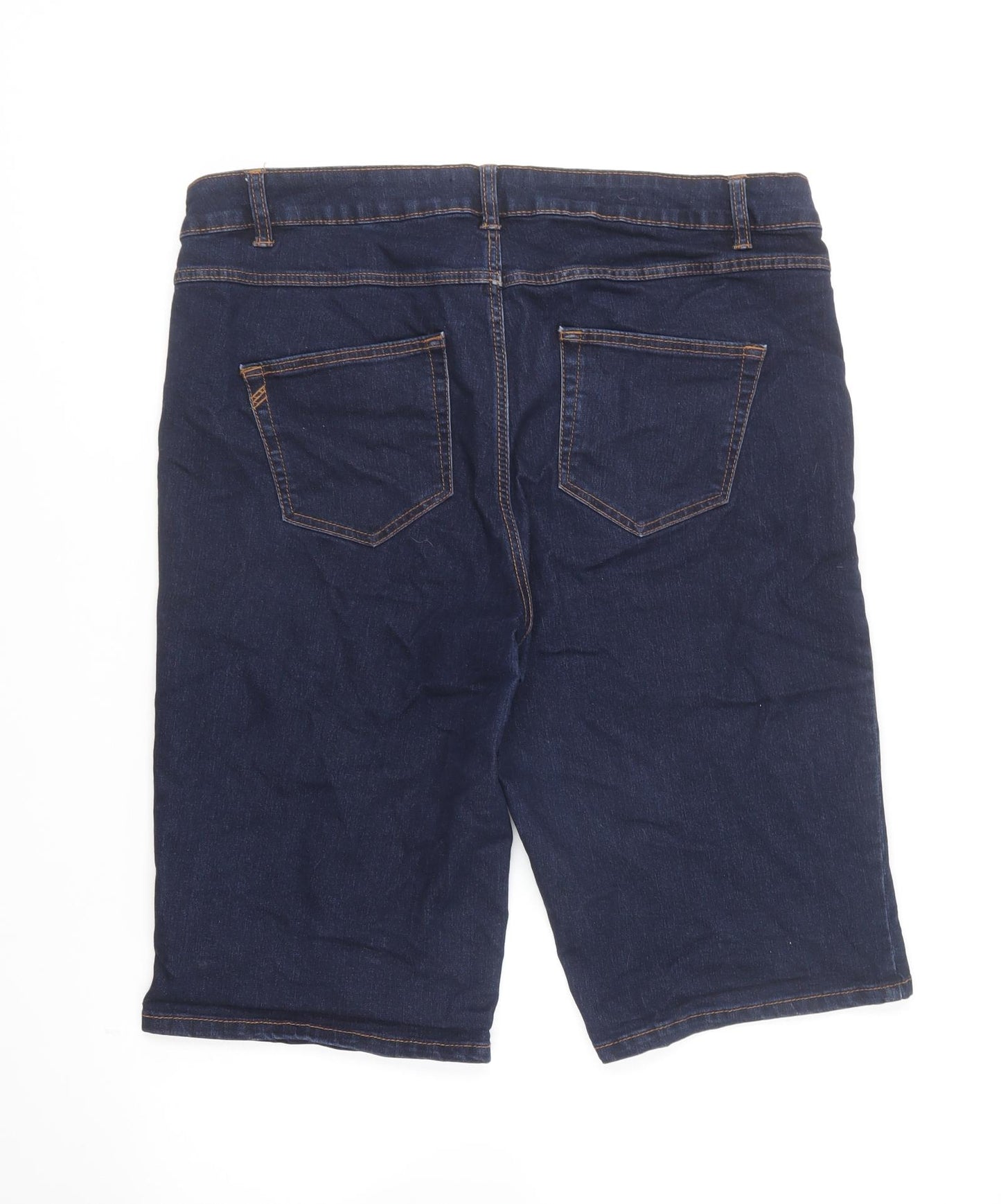 George Womens Blue Cotton Skimmer Shorts Size 16 L13 in Regular Button