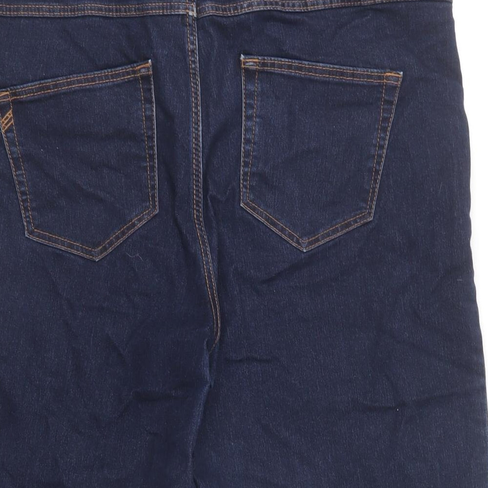 George Womens Blue Cotton Skimmer Shorts Size 16 L13 in Regular Button