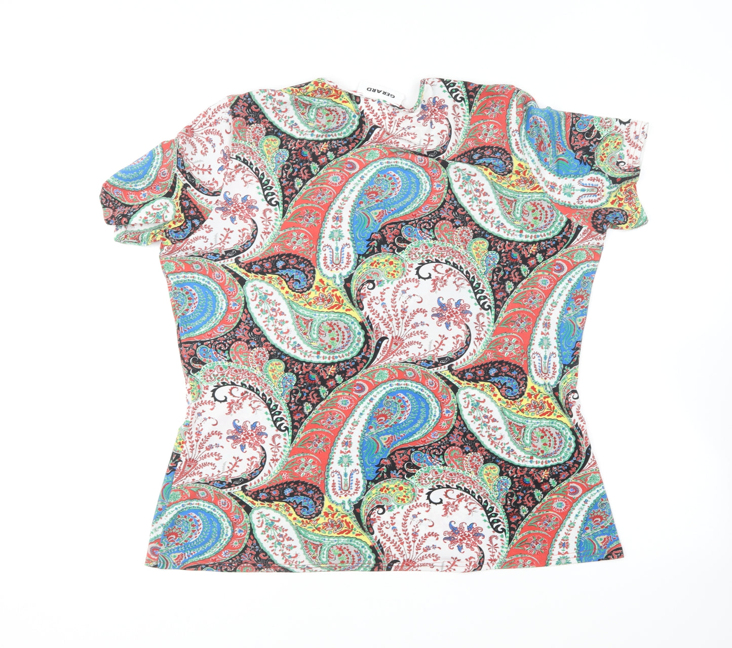 Gerard Womens Multicoloured Paisley Polyester Basic Blouse Size 18 V-Neck