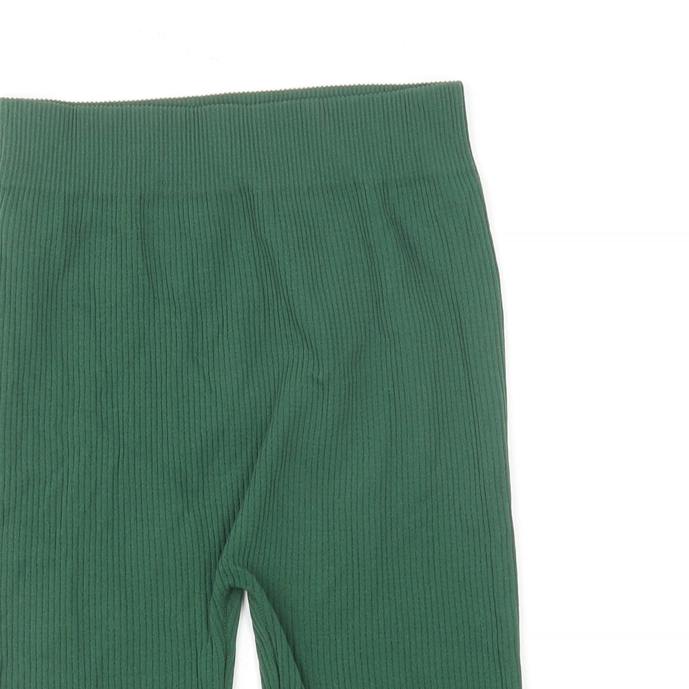 Zara Womens Green Polyamide Compression Shorts Size XS L8 in Regular
