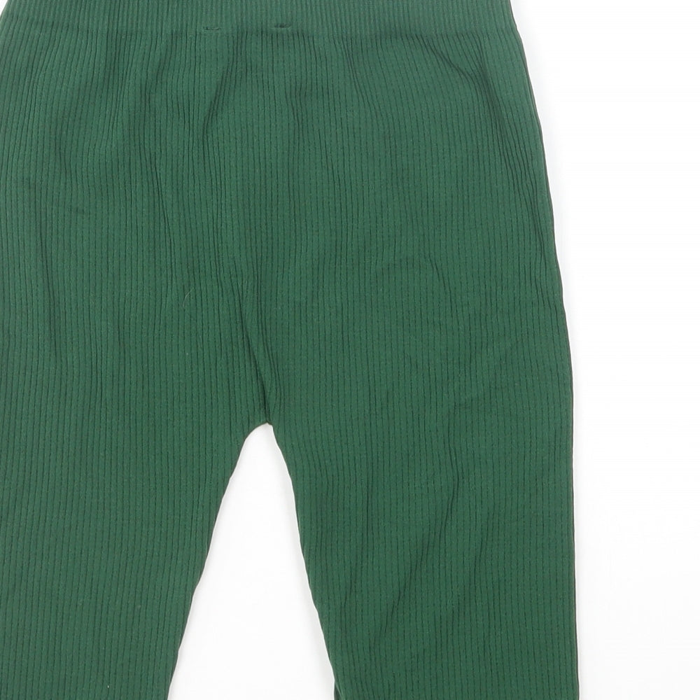 Zara Womens Green Polyamide Compression Shorts Size XS L8 in Regular
