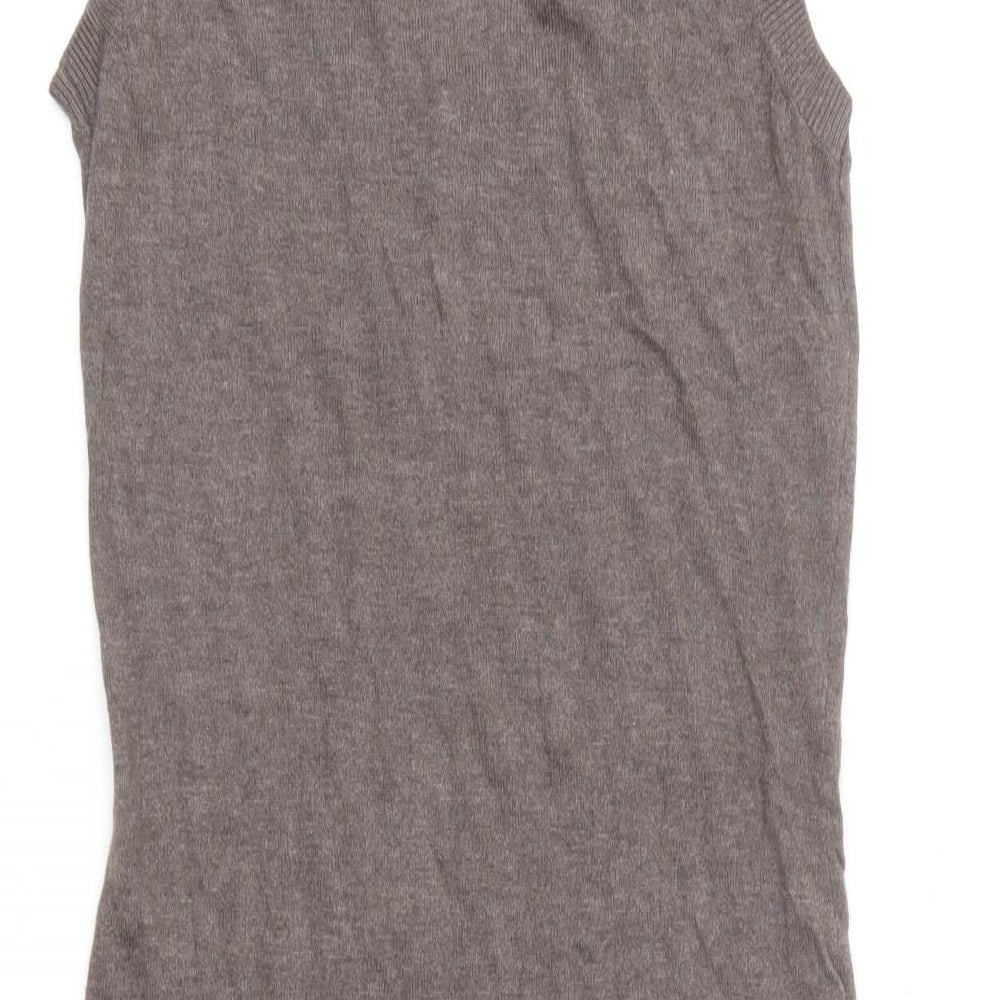 Firetrap Womens Brown Round Neck Cotton Pullover Jumper Size XS