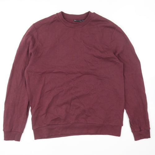 ASOS Mens Purple Cotton Pullover Sweatshirt Size M