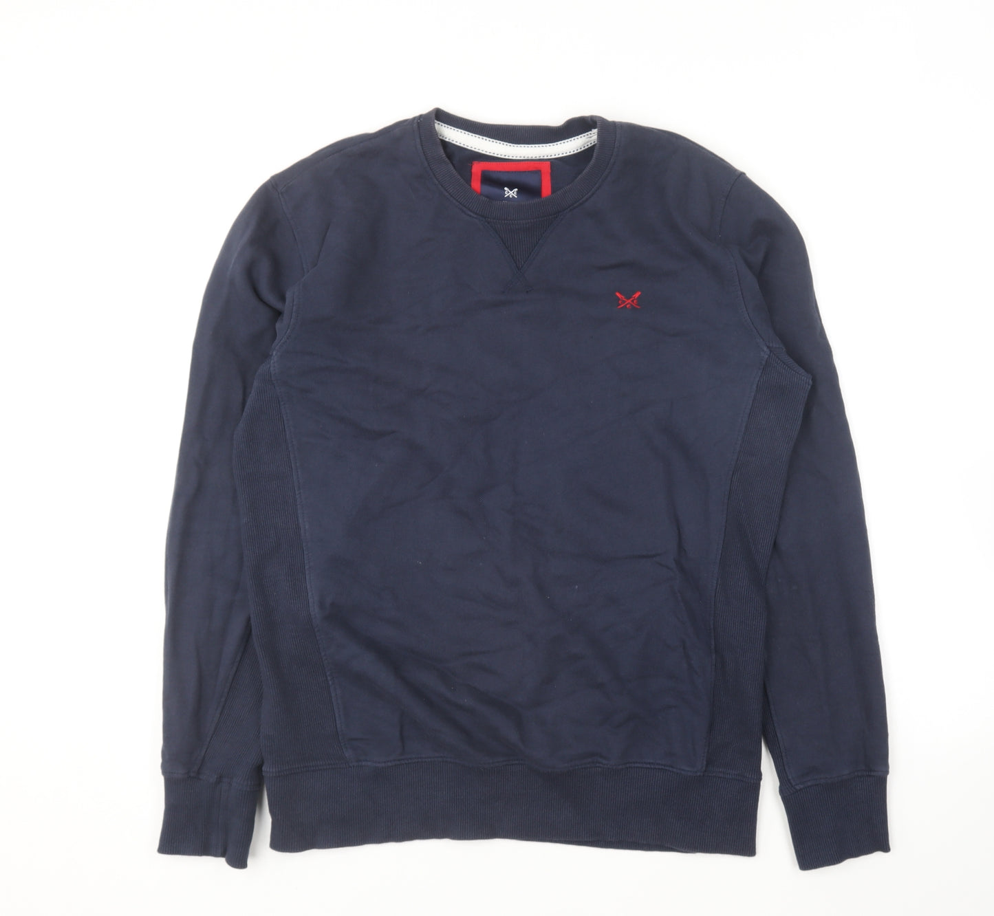 Crew Clothing Mens Blue Cotton Pullover Sweatshirt Size M