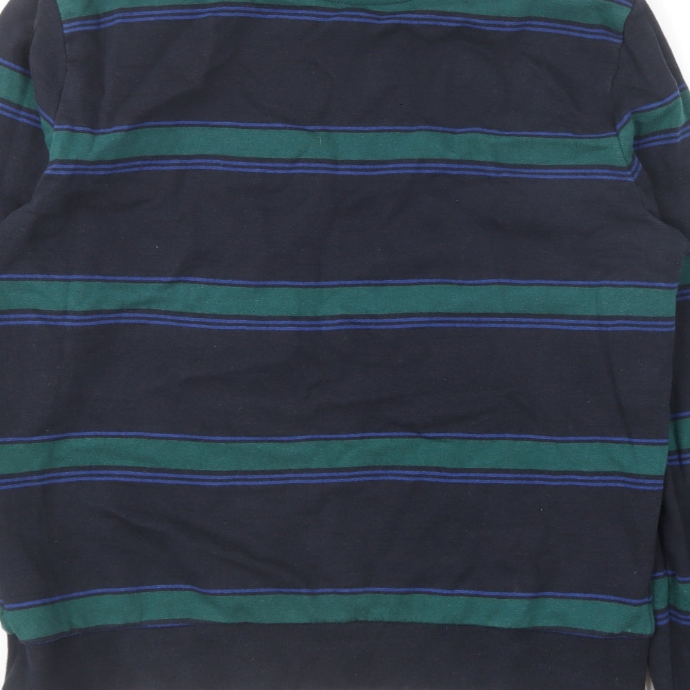 Farah Mens Blue Striped Cotton Pullover Sweatshirt Size M