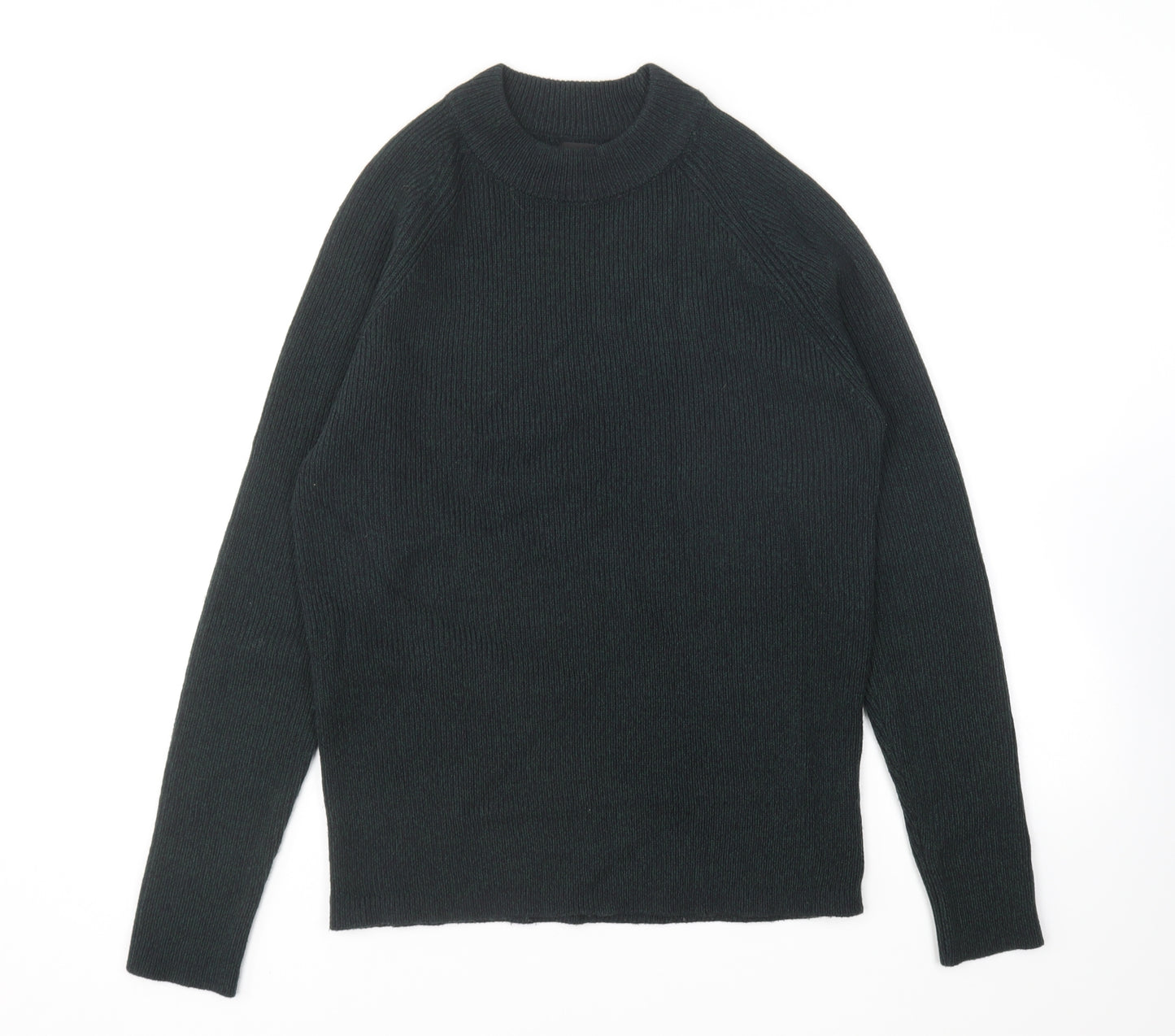 Burton Mens Green Round Neck Acrylic Pullover Jumper Size M