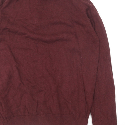 Farah Womens Purple High Neck Cotton Pullover Jumper Size M