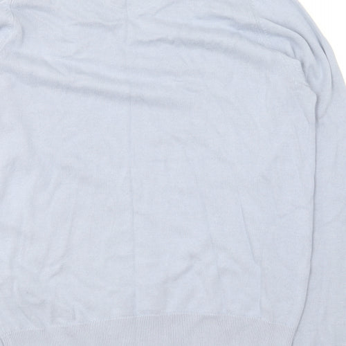 Farah Mens Blue Round Neck Cotton Pullover Jumper Size M