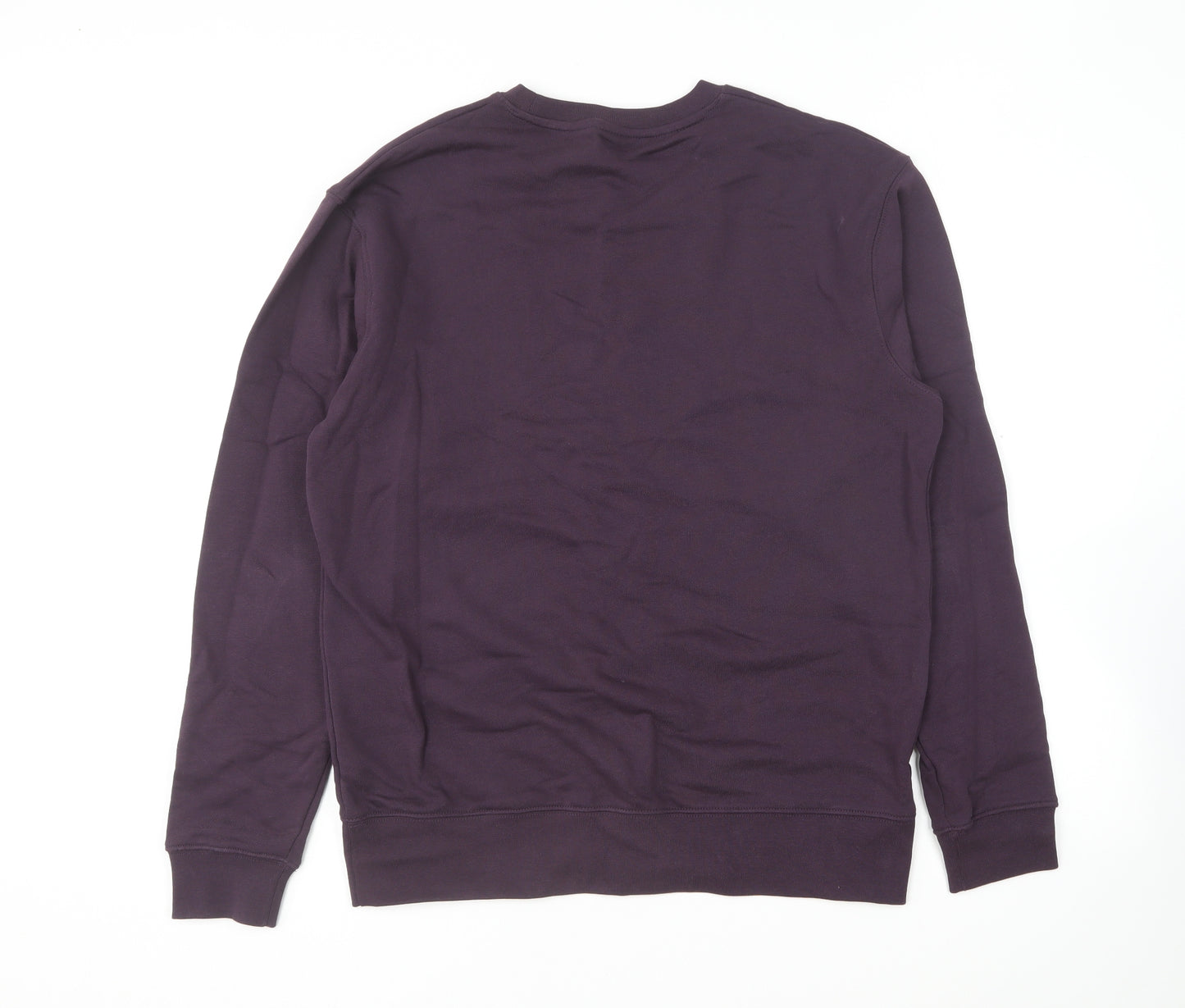 Zara Mens Purple Cotton Pullover Sweatshirt Size M